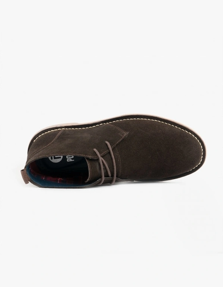 VESPA Unisex Desert Boots Dark Brown