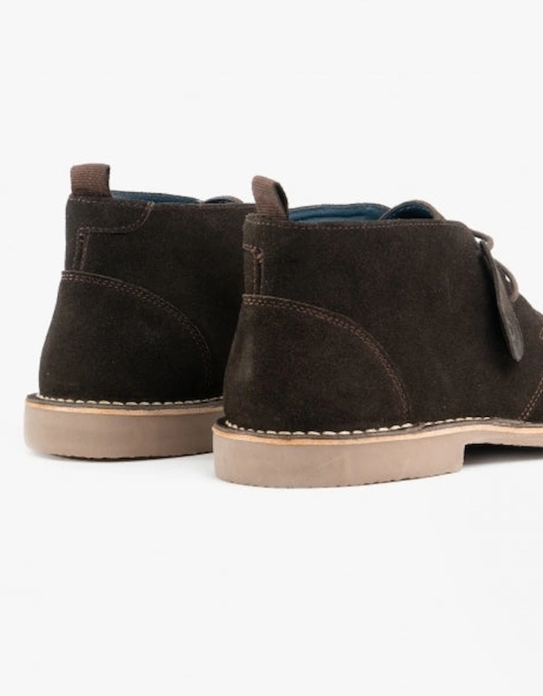 VESPA Unisex Desert Boots Dark Brown