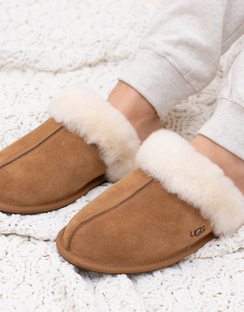 SCUFFETTE II Womens Mule Slippers Chestnut