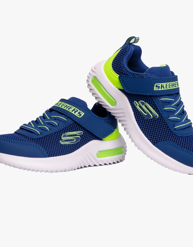 403748L/BLLM BOUNDER-TECH Boys Trainers Blue/Lime