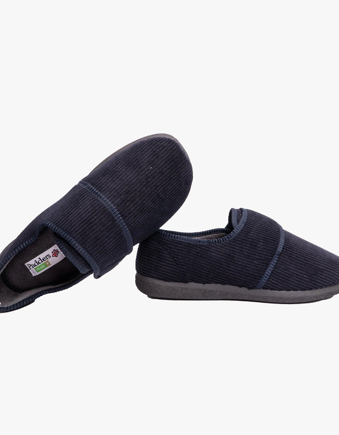 OLIVER Mens Touch Fasten Full Slippers Navy