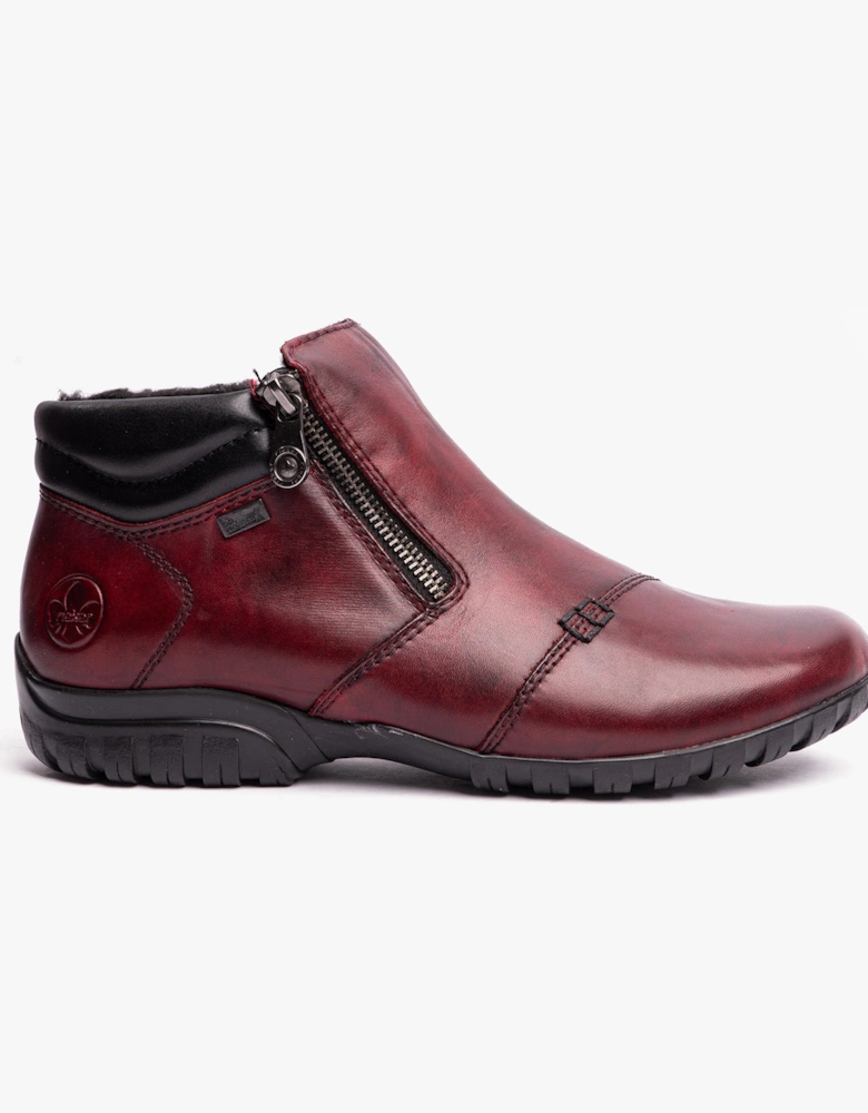 L4655-35 Womens Leather Boots Red