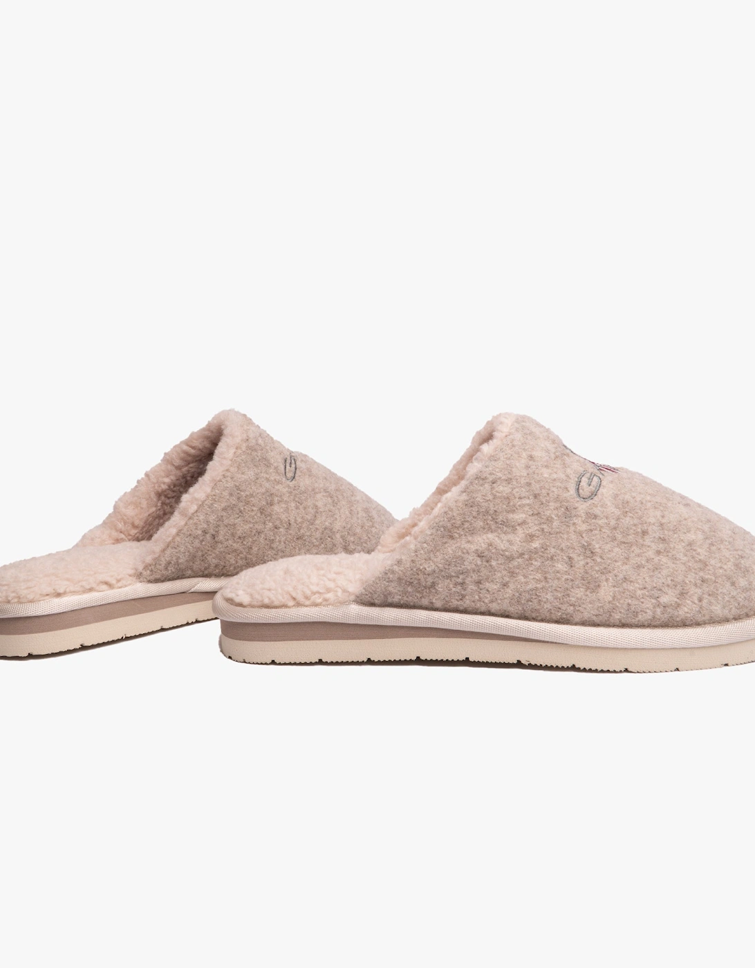 PANTOFLI Womens Mule Slippers Taupe