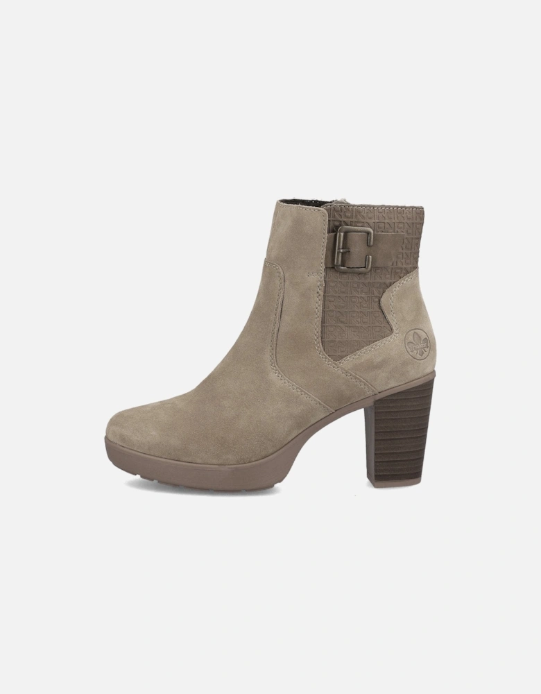 Y2252-64 Womens Ankle Boots Beige