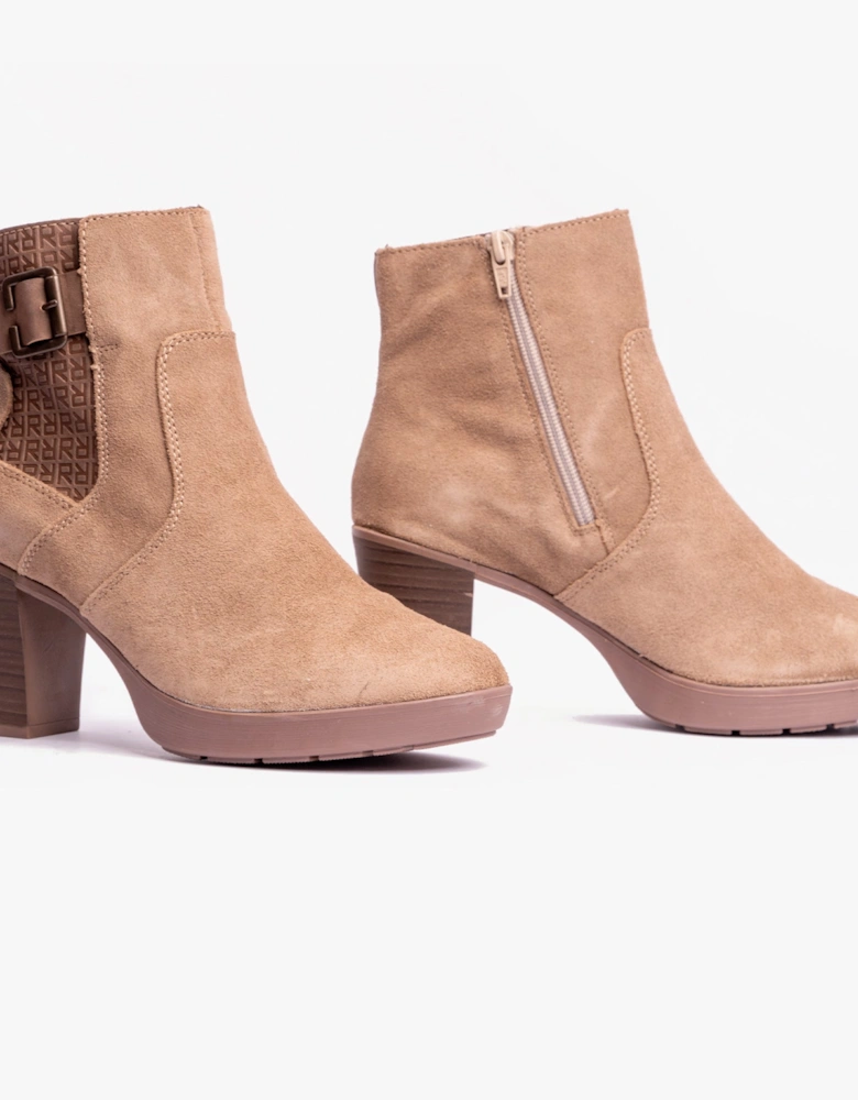 Y2252-64 Womens Ankle Boots Beige