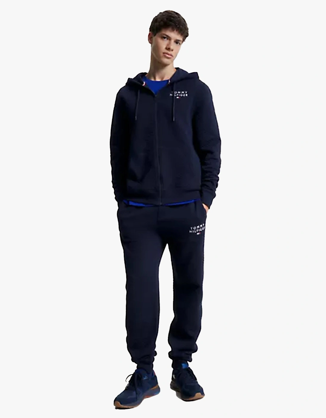 Tommy Hilfiger Men's Blue Th Original Diamond Quilted Lounge Joggers Desert Sky - : 32/30/31 Small