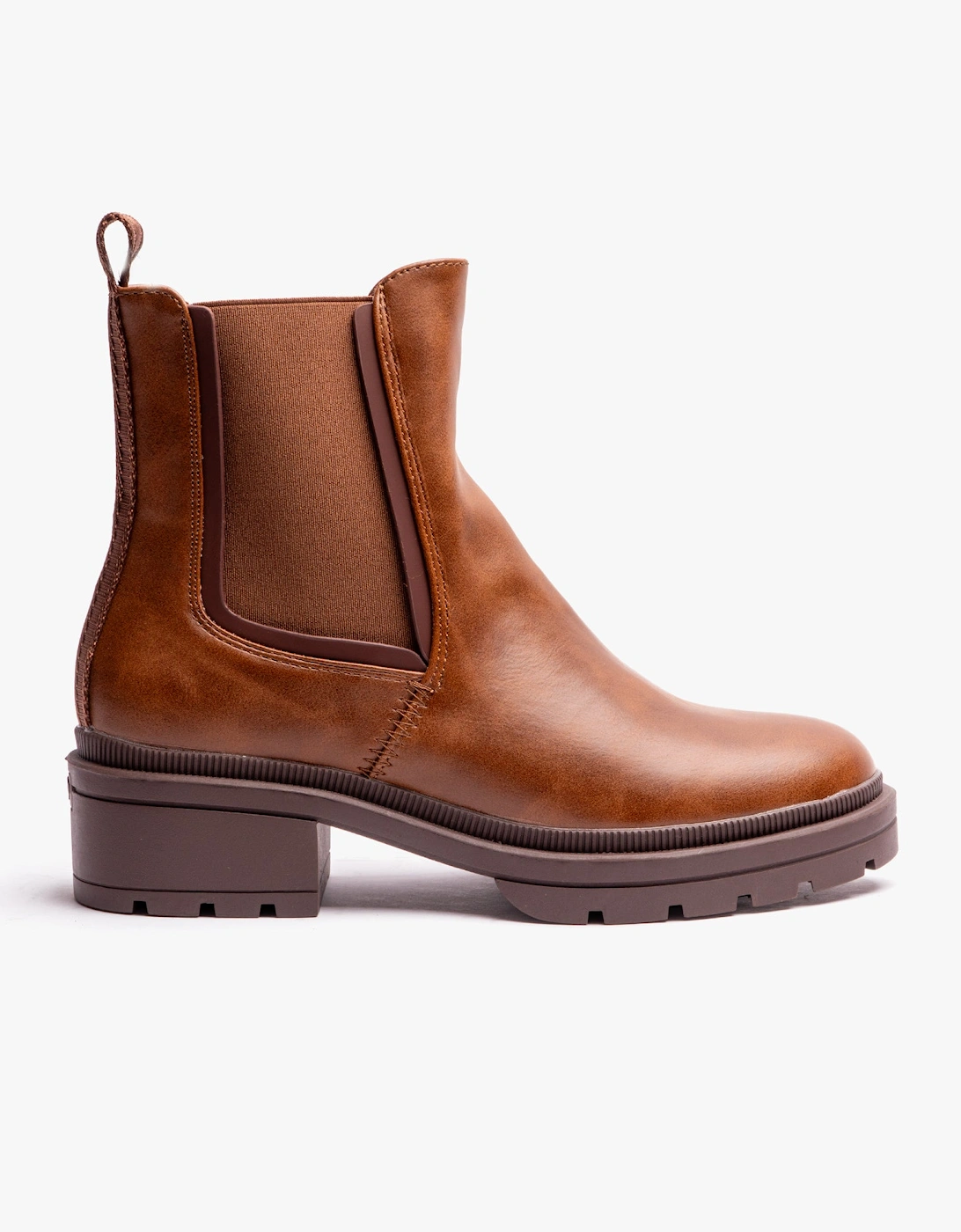 IGGIE Womens Chelsea Boots Cognac, 6 of 5