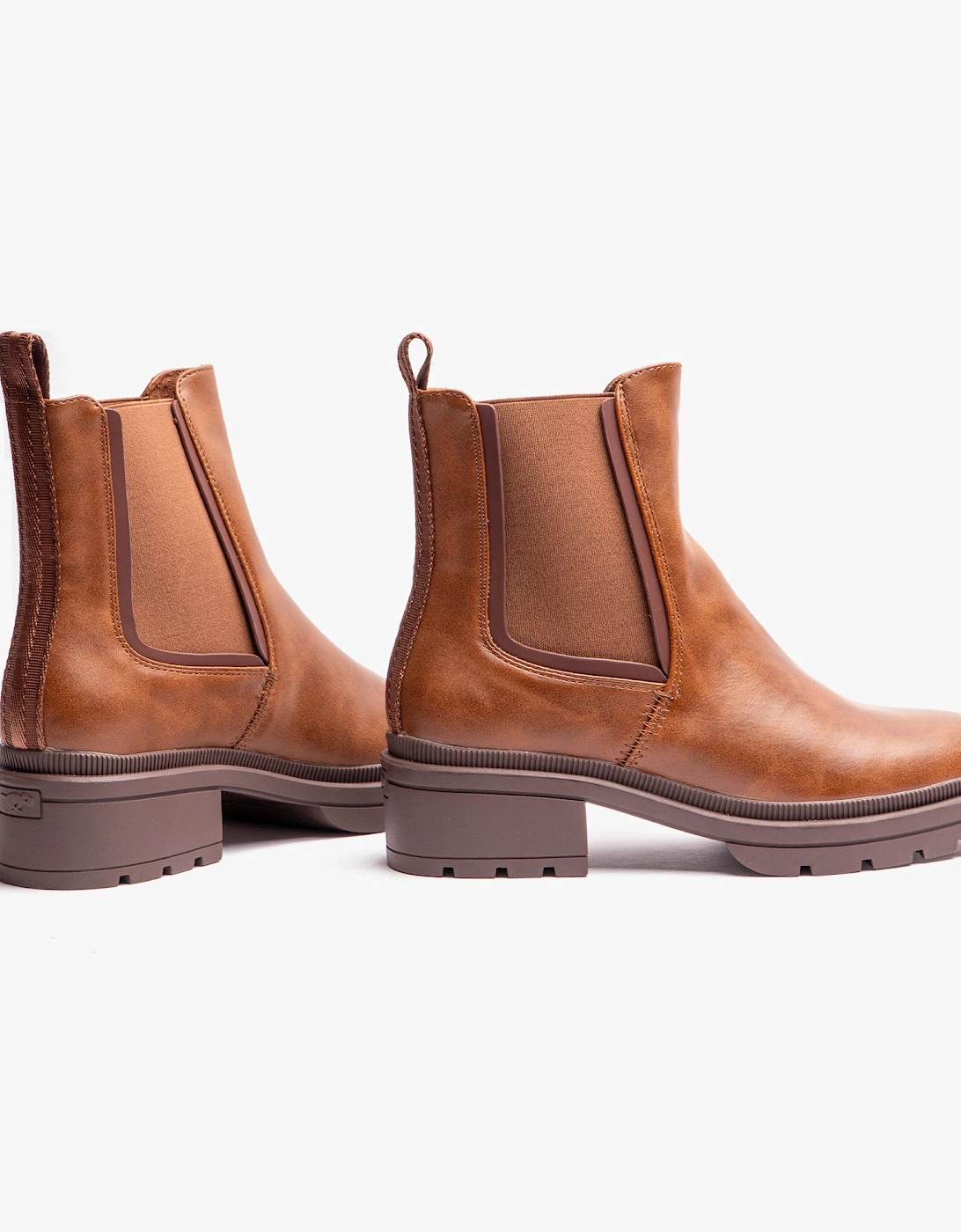 IGGIE Womens Chelsea Boots Cognac