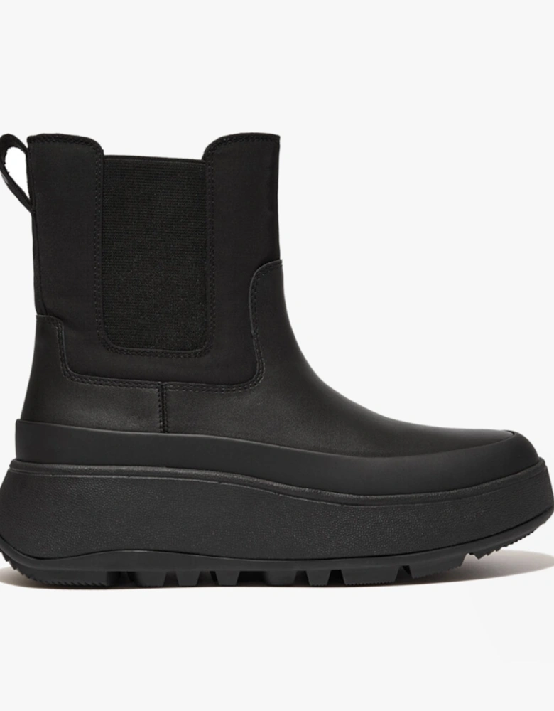 F-MODE FLATFORM Womens Chelsea Boots All Black