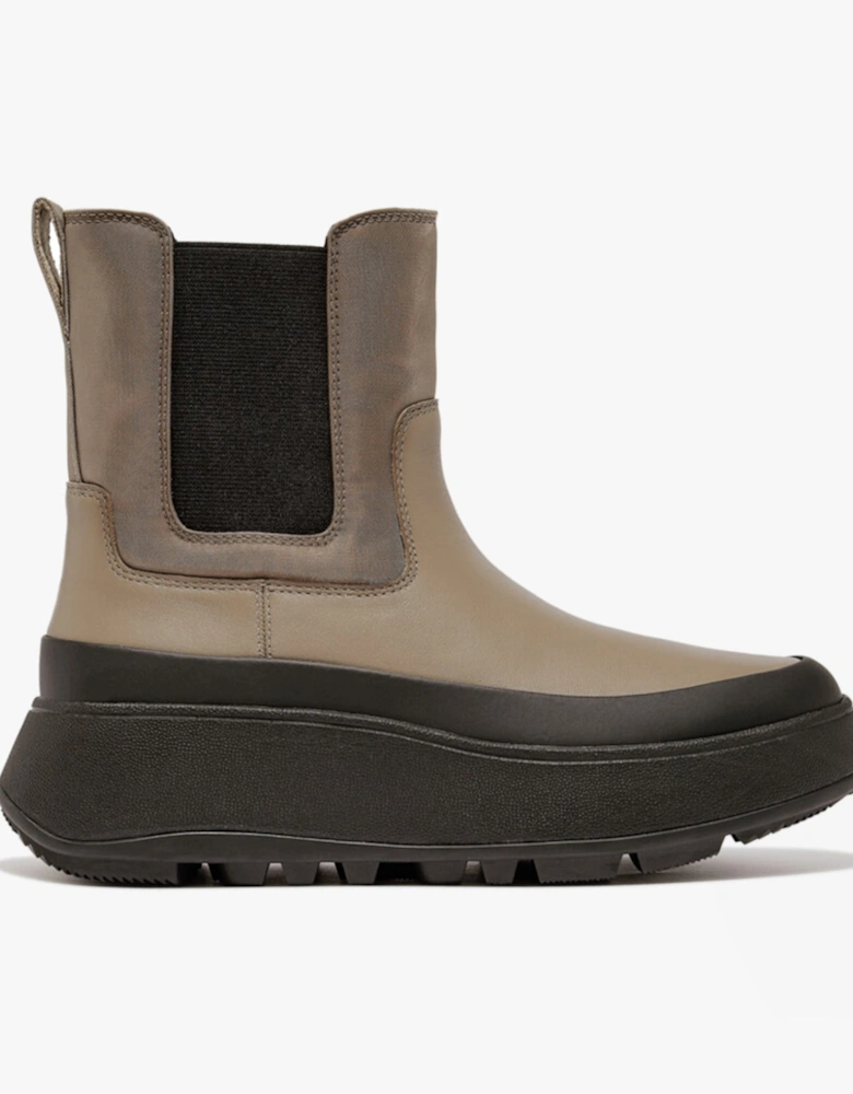 F-MODE FLATFORM Womens Chelsea Boots Minky Grey