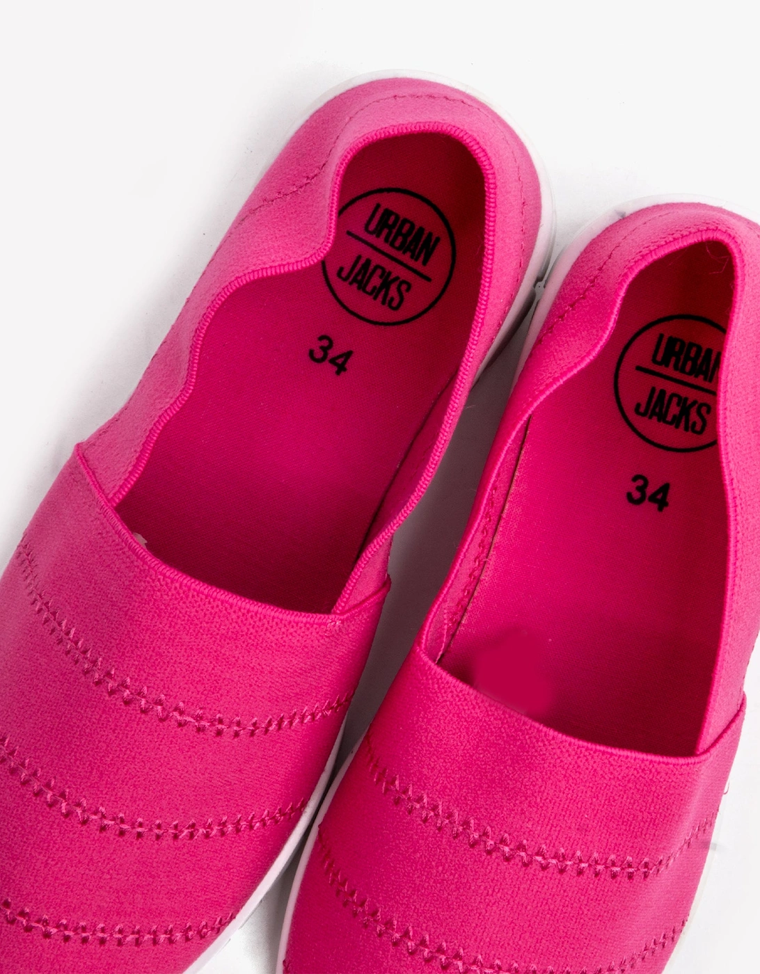 NADIA Girls Slip-On Casual Trainers Fuchsia