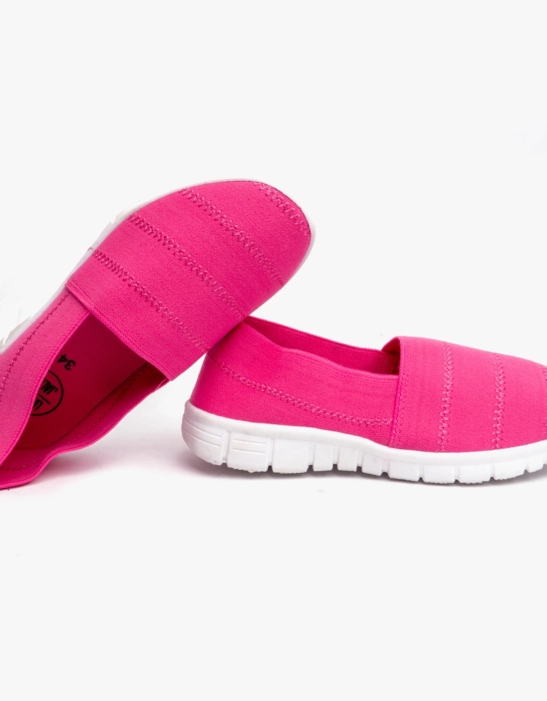 NADIA Girls Slip-On Casual Trainers Fuchsia