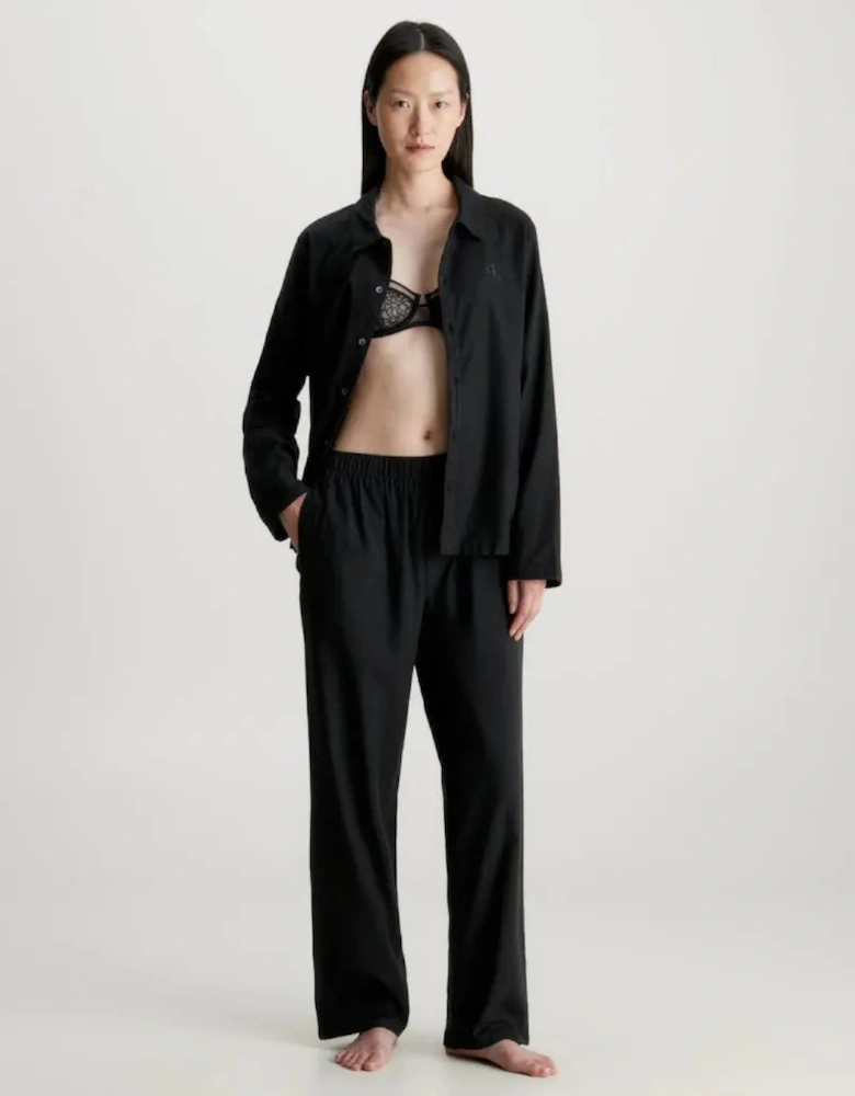 L/S PANT SET UB1 Womens Pyjamas Black