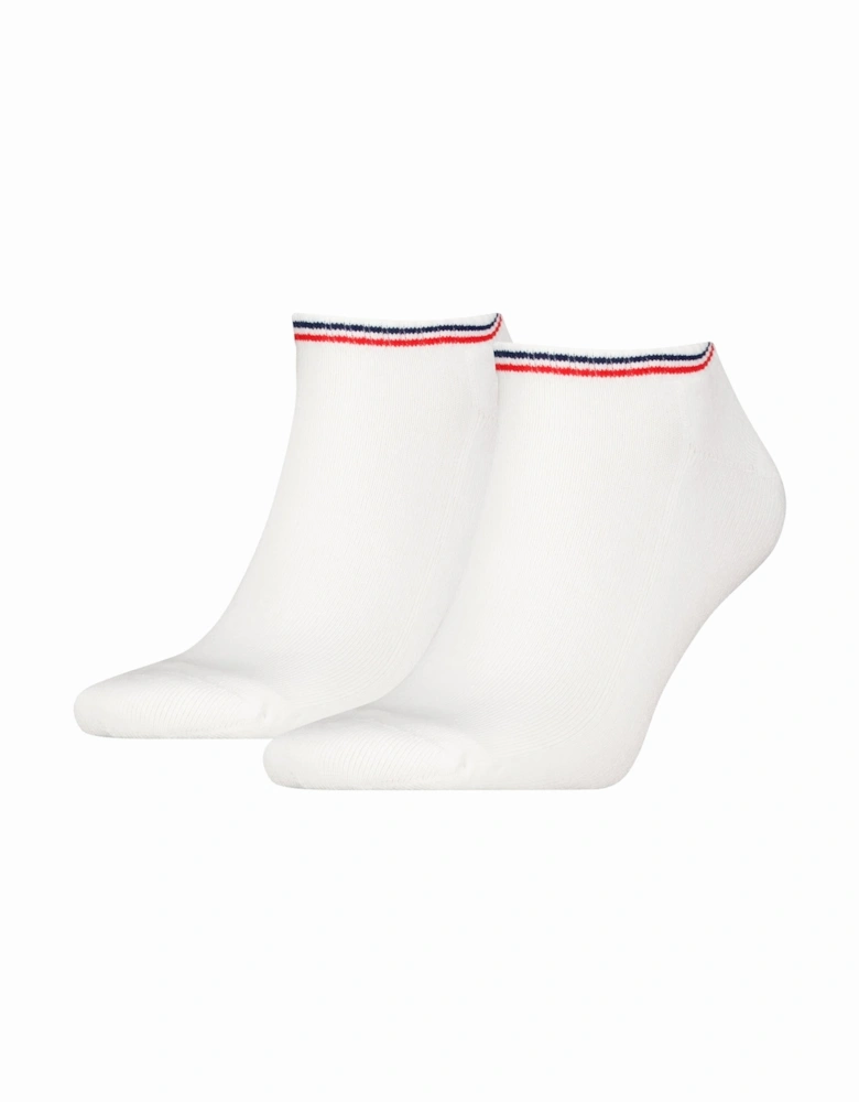 2 Pack Trainer Mens Ankle Socks White