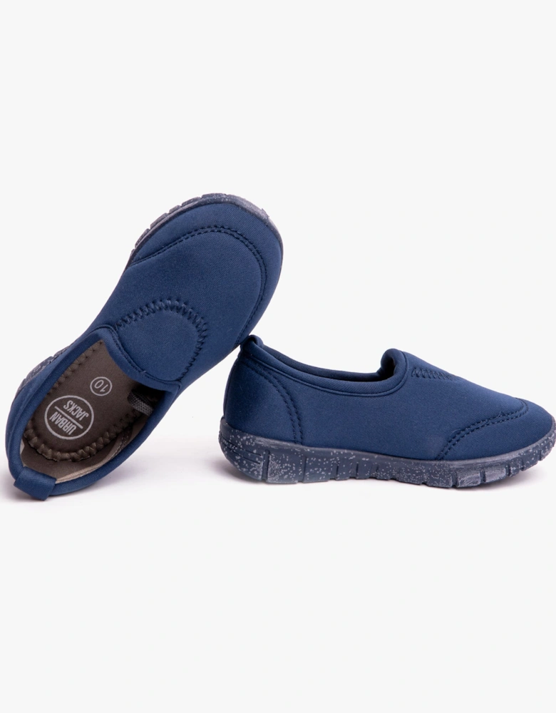 STINGRAY Unisex Infants Elasticated Slip-On Shoes Navy