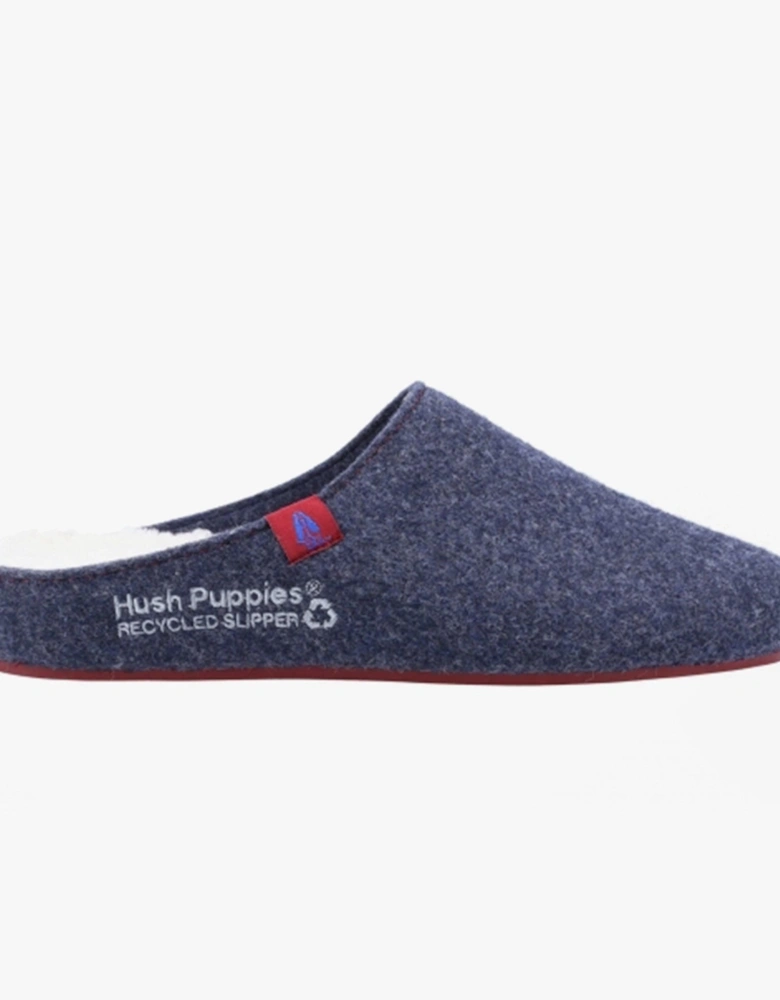 GOOD Mens Recycled Felt Mule Slippers Navy