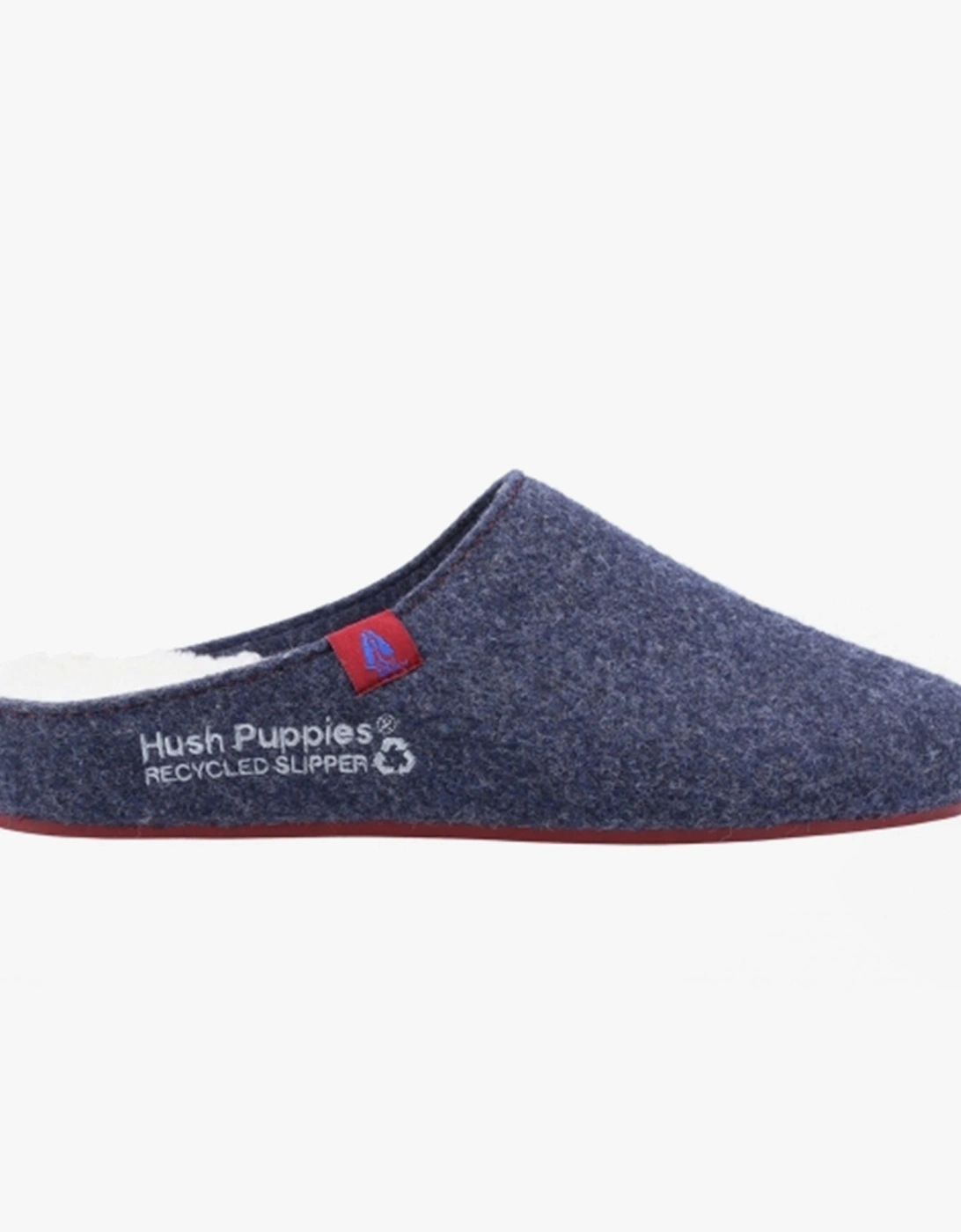 GOOD Mens Recycled Felt Mule Slippers Navy, 5 of 4