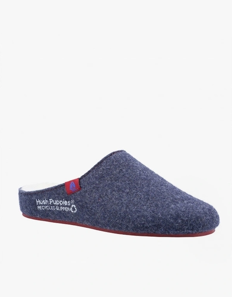 GOOD Mens Recycled Felt Mule Slippers Navy