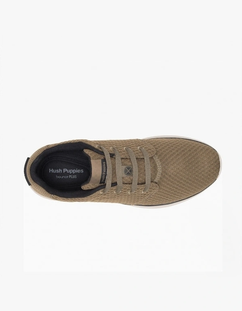 GOOD Mens Recycled Mesh Casual Trainers Olive