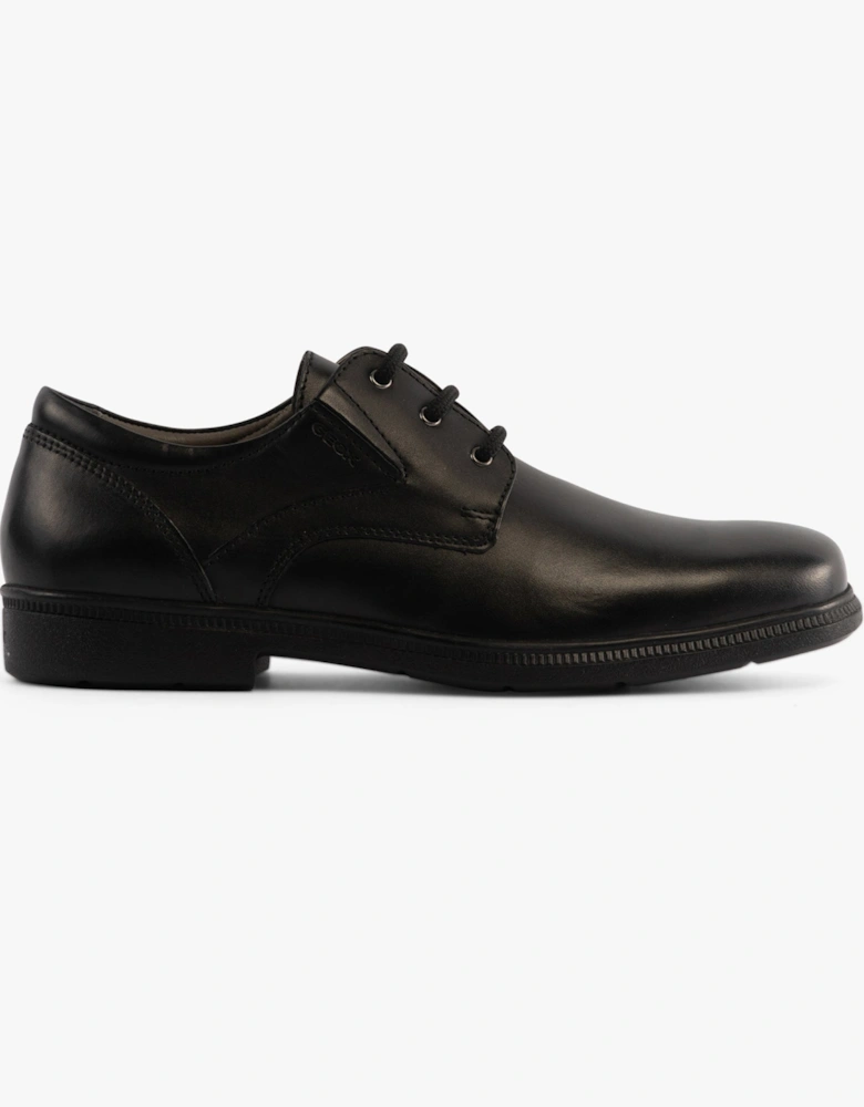 FEDERICO C Boys Leather School Shoes Black