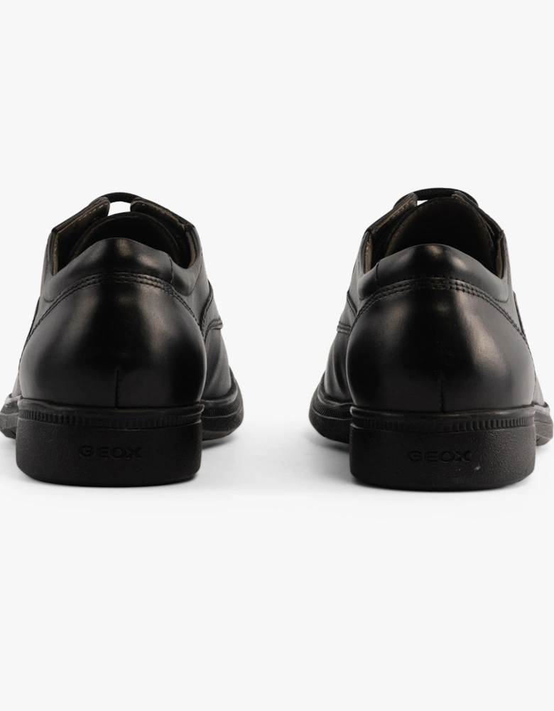 FEDERICO C Boys Leather School Shoes Black