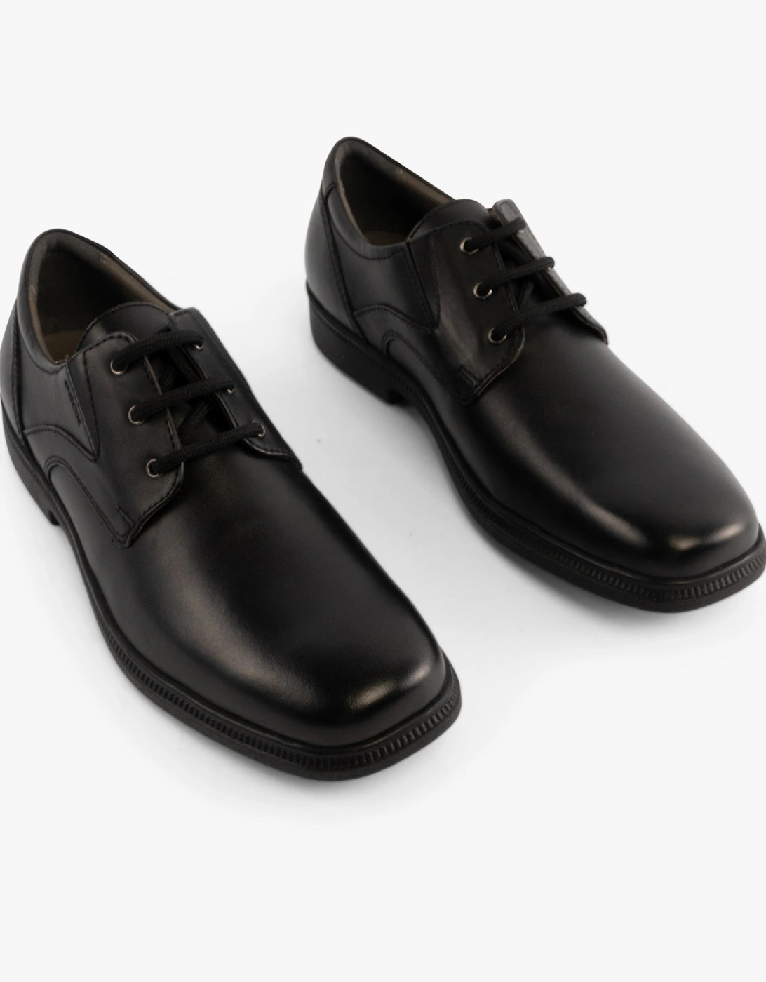 FEDERICO C Boys Leather School Shoes Black