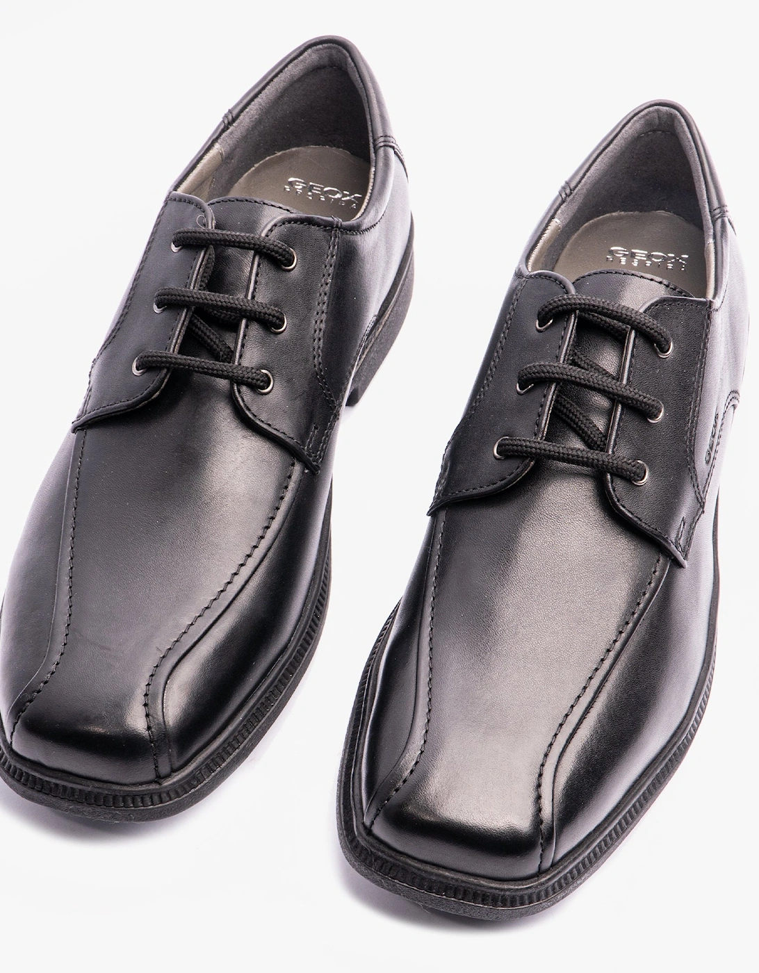 FEDERICO H Boys Leather School Shoes Black