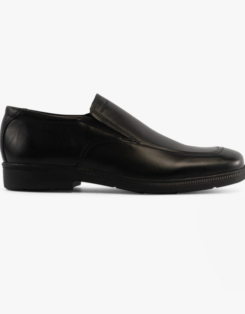 FEDERICO D Boys Leather School Shoes Black