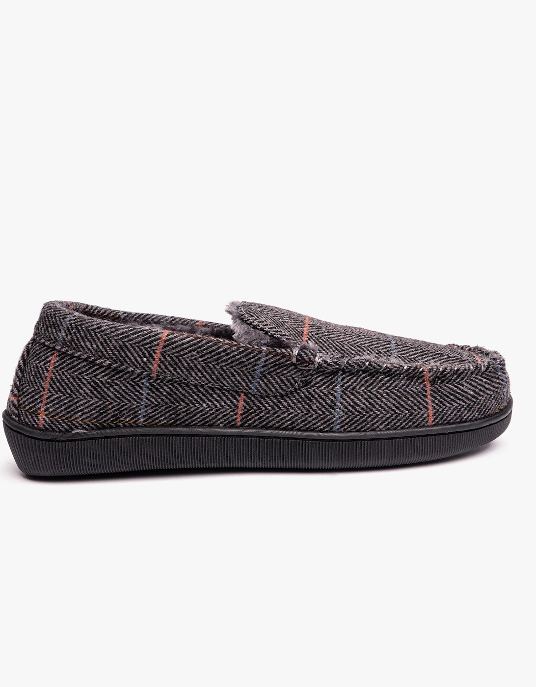 BURT Mens Full Slippers Grey, 7 of 6