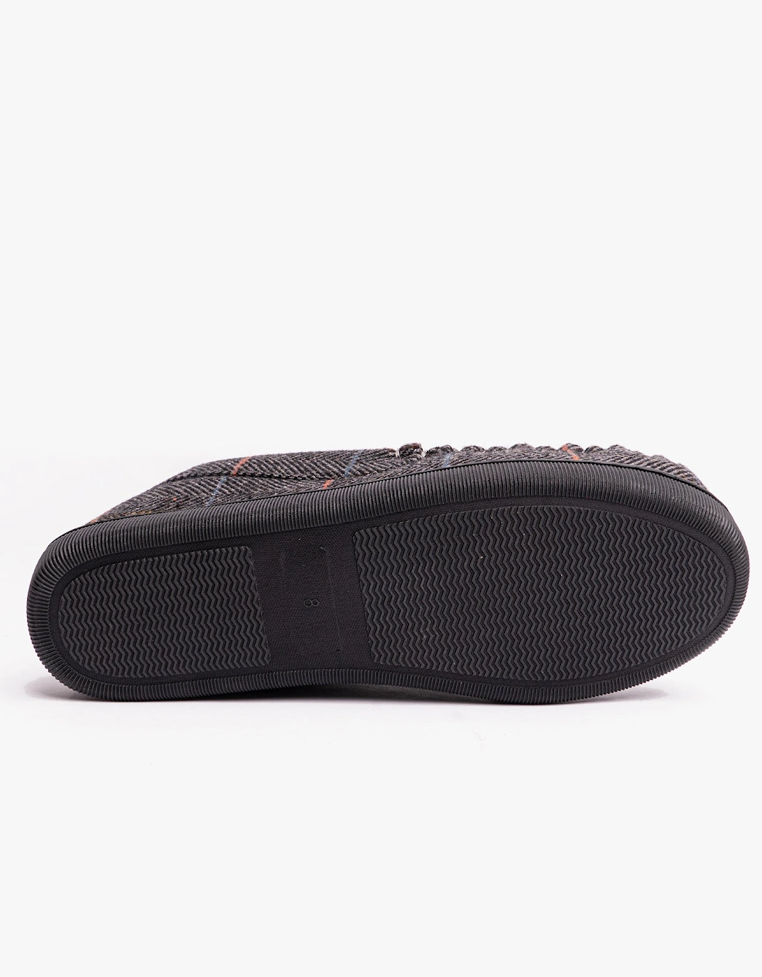 BURT Mens Full Slippers Grey