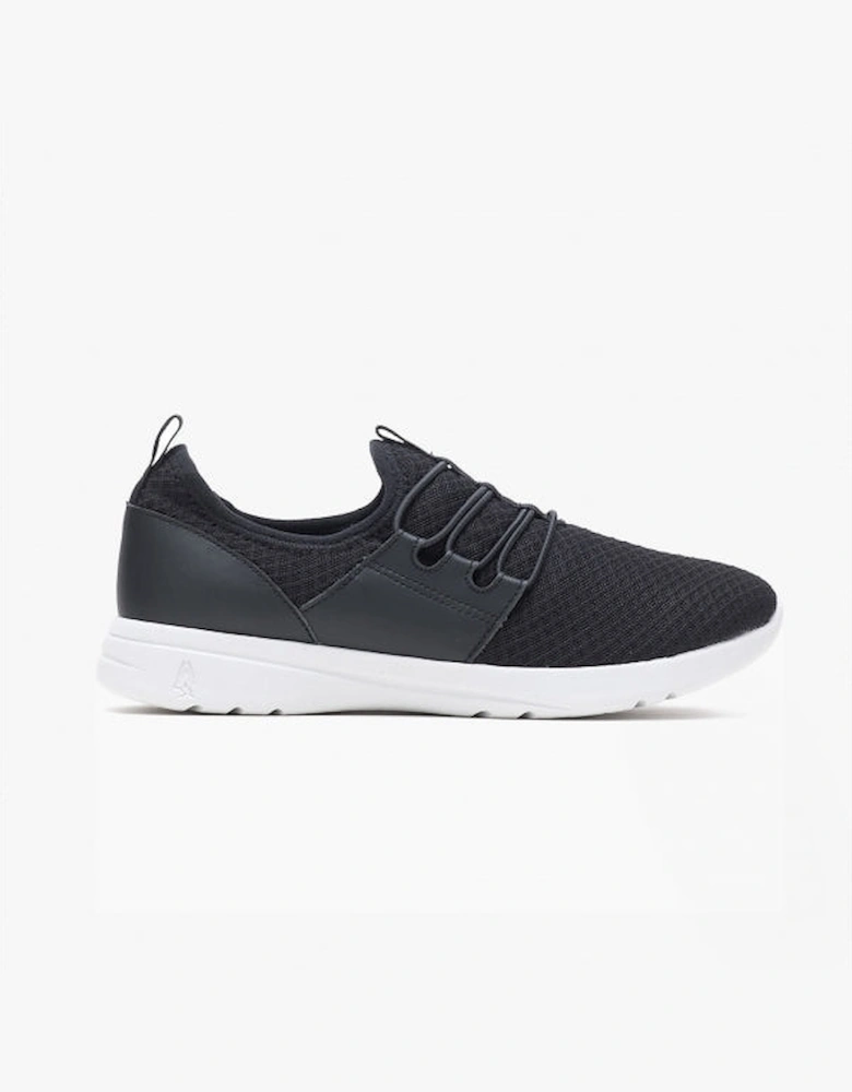 GOOD Womens Recycled Mesh Slip-On Trainers Black/White