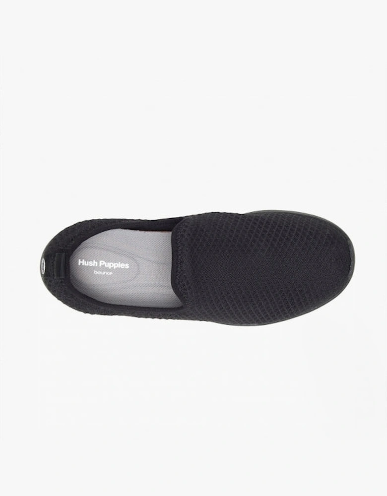 GOOD Womens Recycled Mesh Slip-On Trainers Black