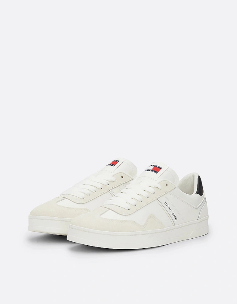 Tommy Jeans RETRO Suede Trainers Mens Ecru