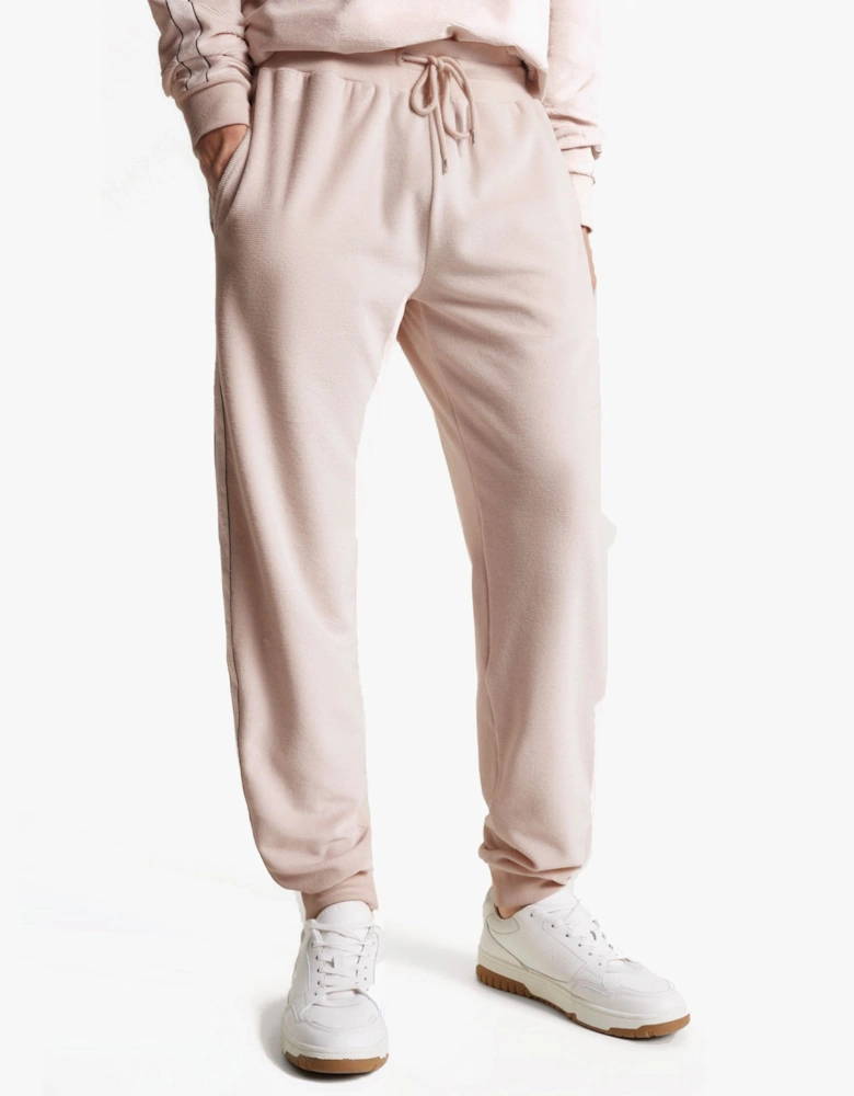 TH ESTABLISHED Mens Ribbed Velour Lounge Joggers Cashmere Creme