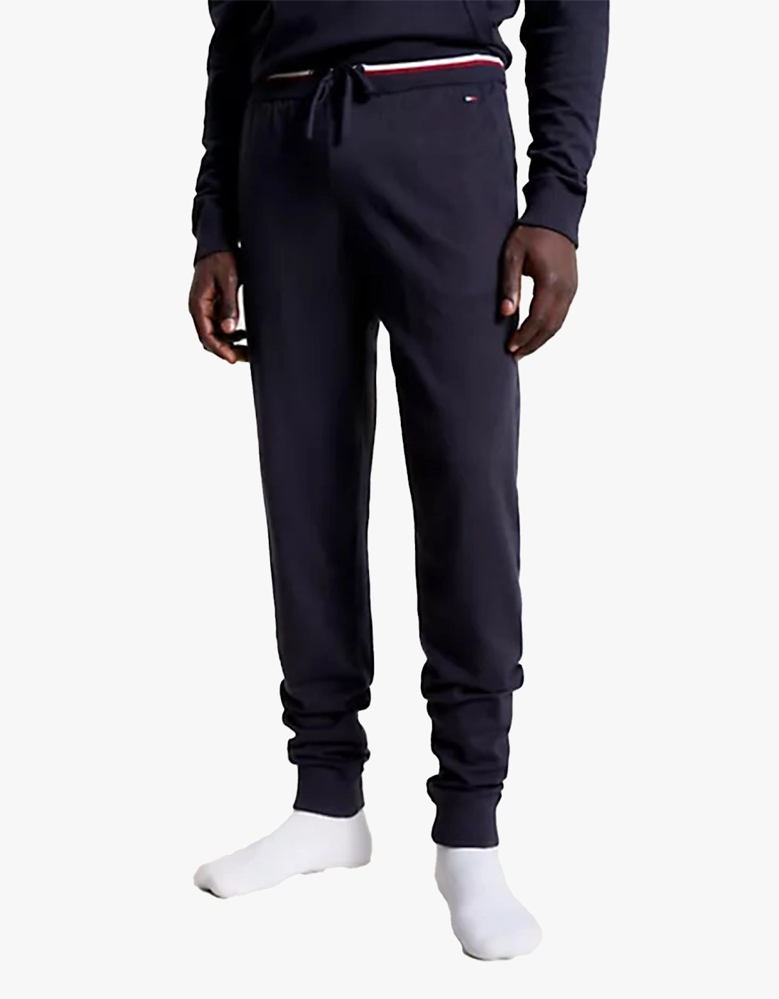 Men's Tommy Hilfiger GLOBAL STRIPE Mens Cuffed Joggers Desert Sky - Blue - Size: 32/30/31