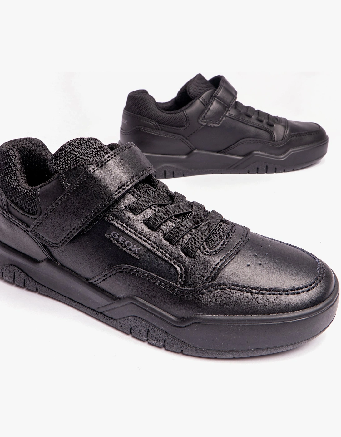 J PERTH BOY Boys School Shoes Black