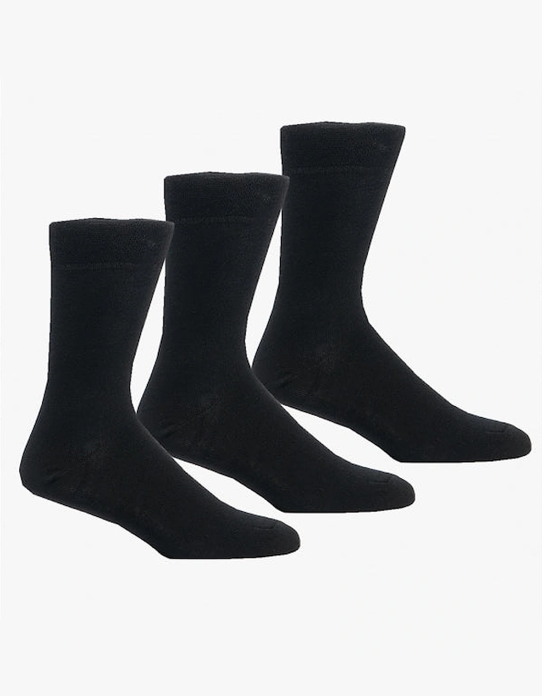 Mens 3 Pack Of Diabetic Socks Black: One Size, 4 of 3