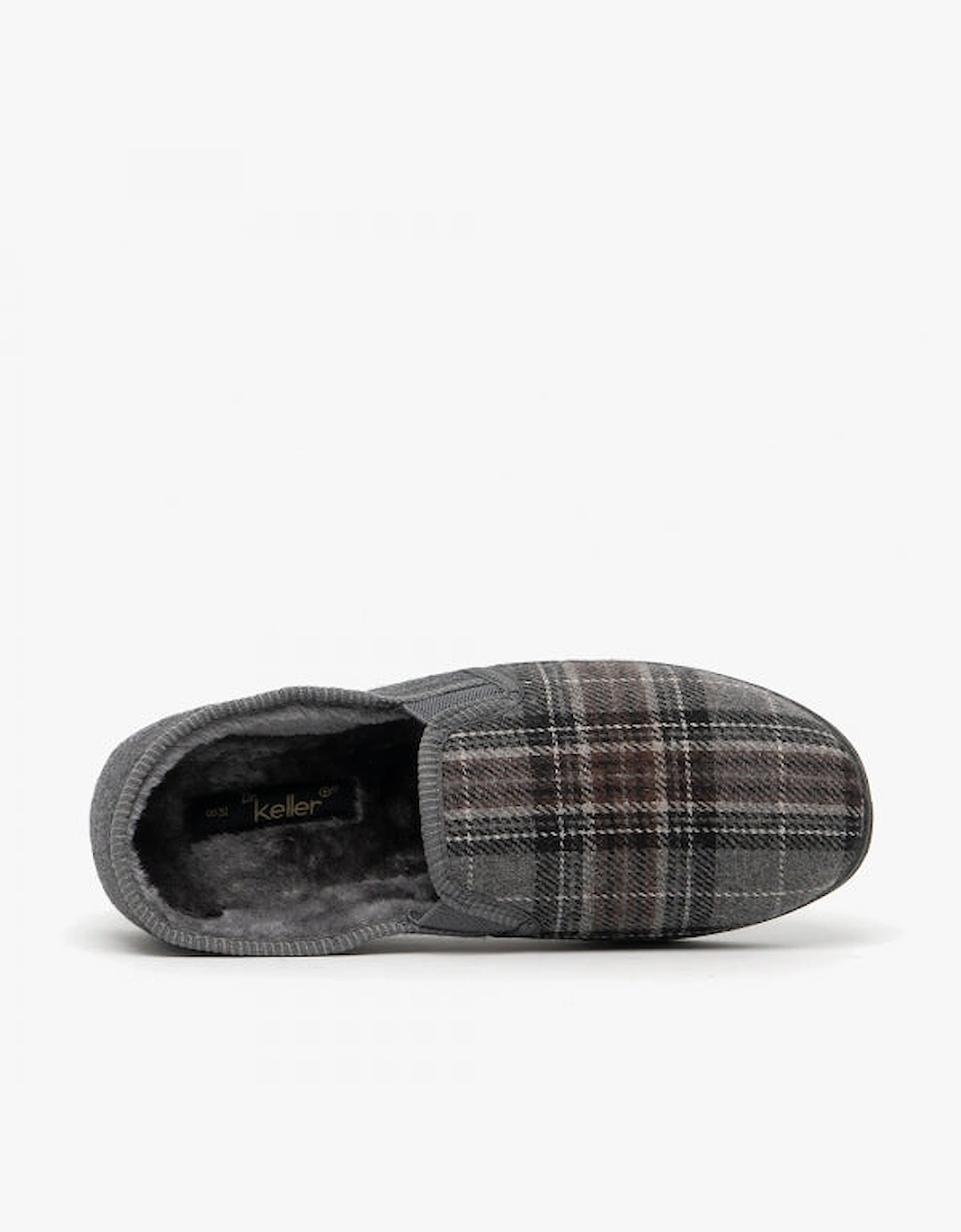 DEREK Mens Full Slippers Grey