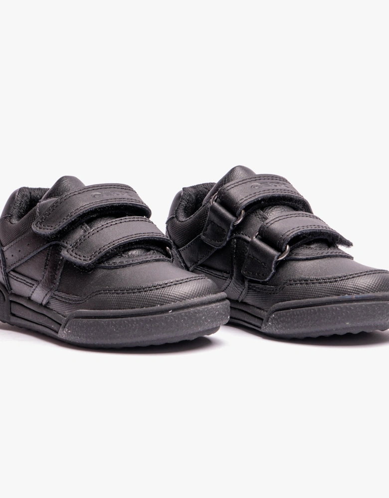 J POSEIDO BOY Kids Leather Sneakers Black