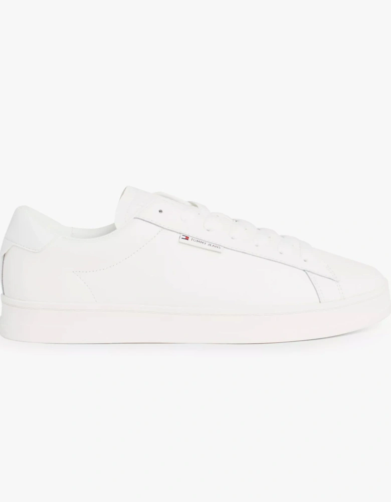 Tommy Jeans TJM LEATHER LOW CUPS Mens Trainers Ecru