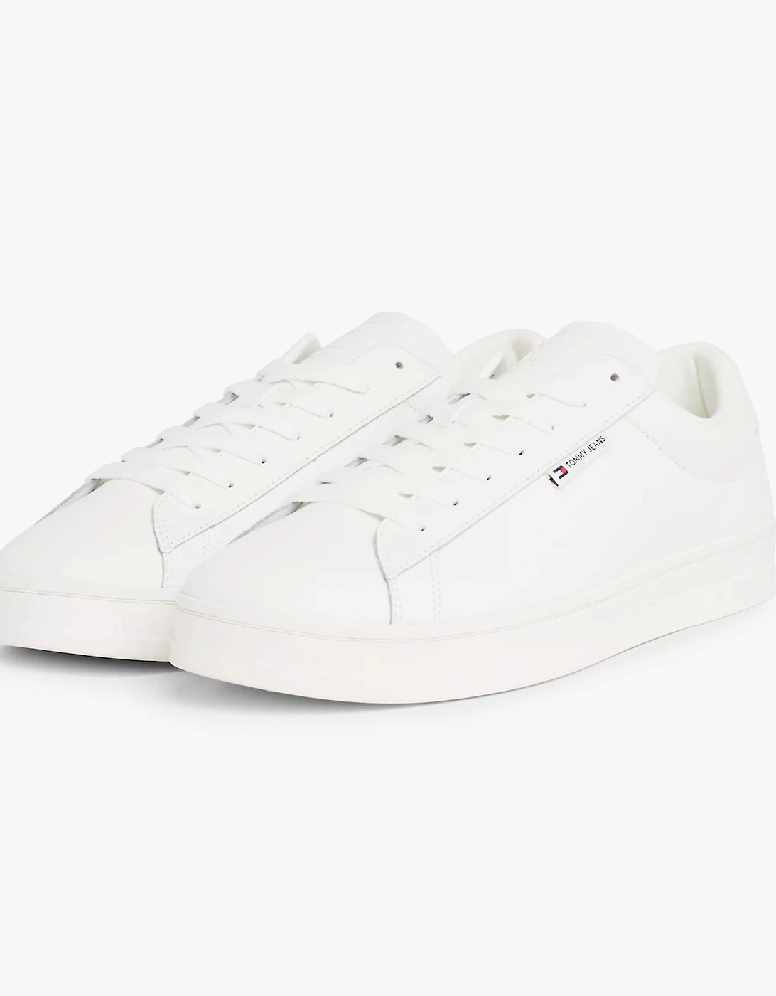 Tommy Jeans TJM LEATHER LOW CUPS Mens Trainers Ecru