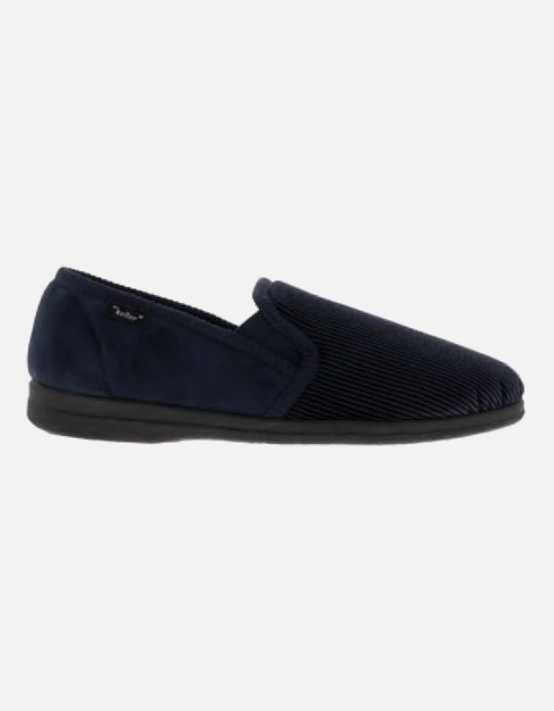 DONNAEL Mens Full Slippers Navy