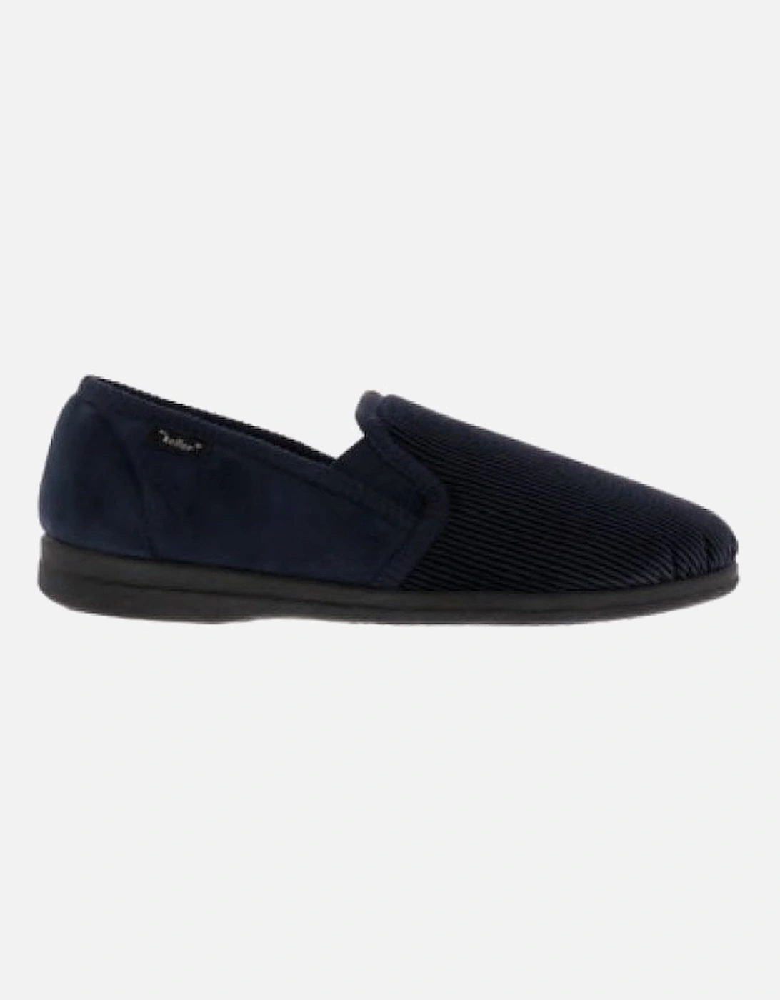 DONNAEL Mens Full Slippers Navy, 7 of 6