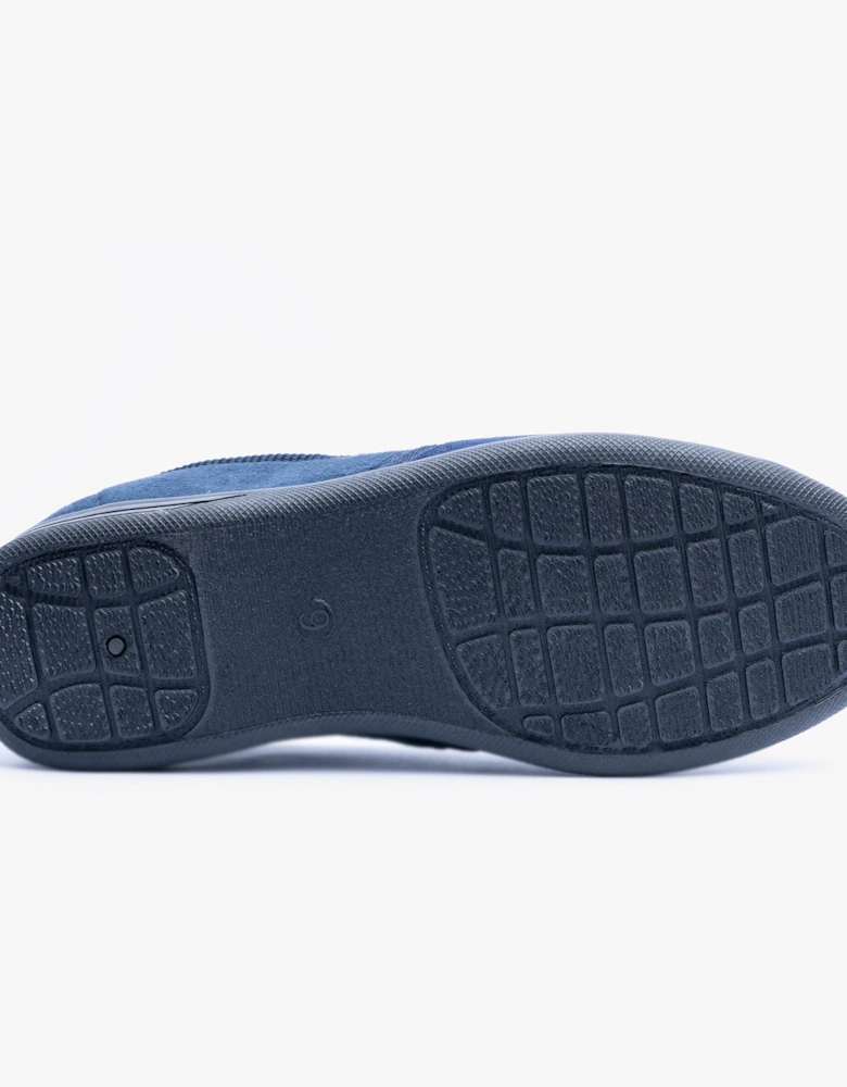 DONNAEL Mens Full Slippers Navy