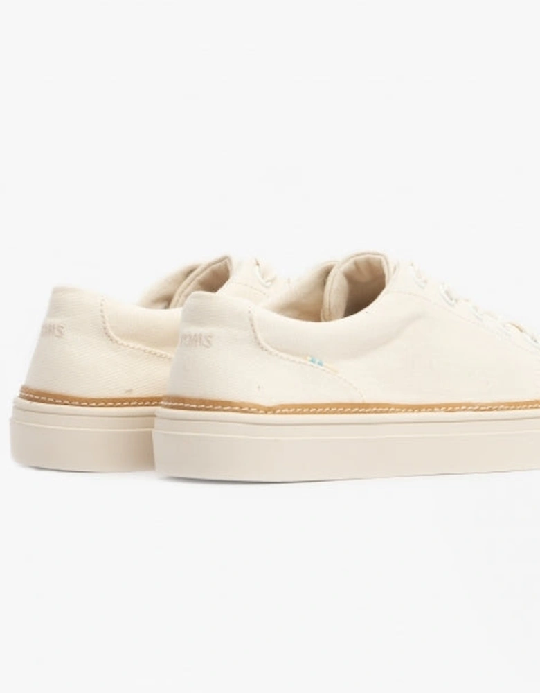 ALEX BIRCH Womens Cotton Casual Trainers Natural