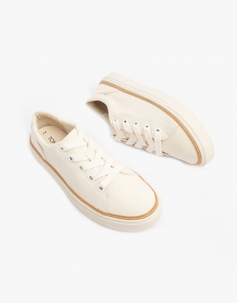 ALEX BIRCH Womens Cotton Casual Trainers Natural