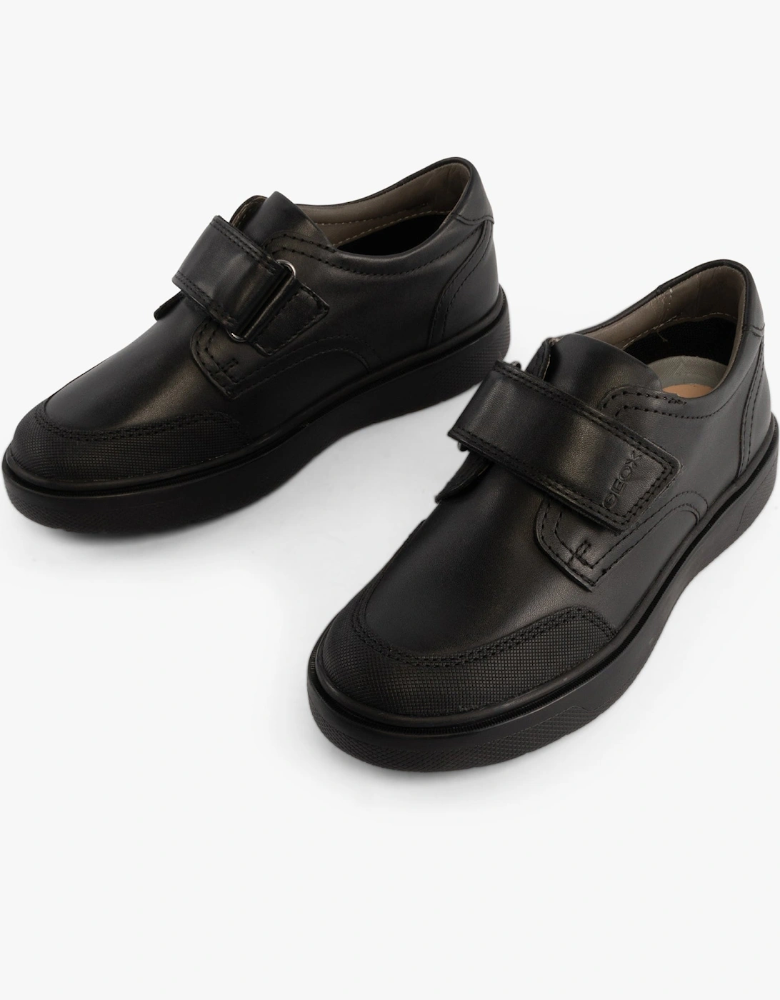 J RIDDOCK BOY Kids Leather Shoes Black