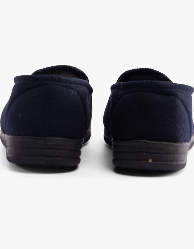 ERIC Mens Full Slippers Navy