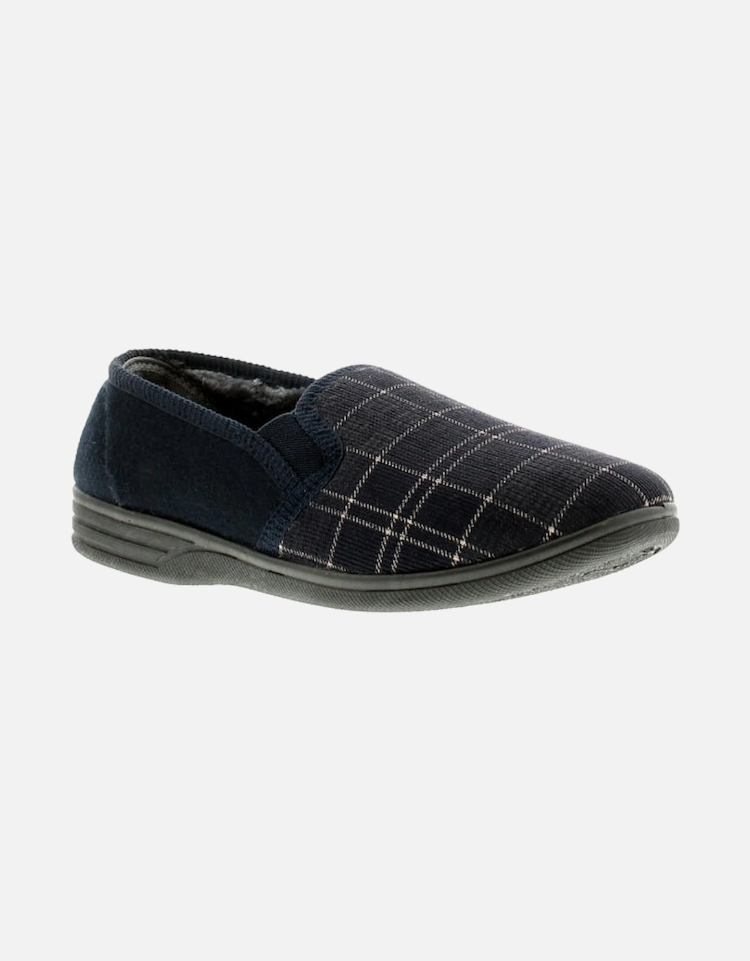 ERIC Mens Full Slippers Navy, 7 of 6