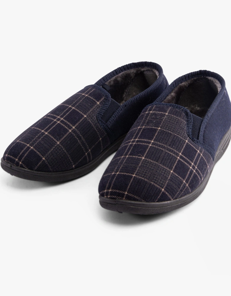 ERIC Mens Full Slippers Navy